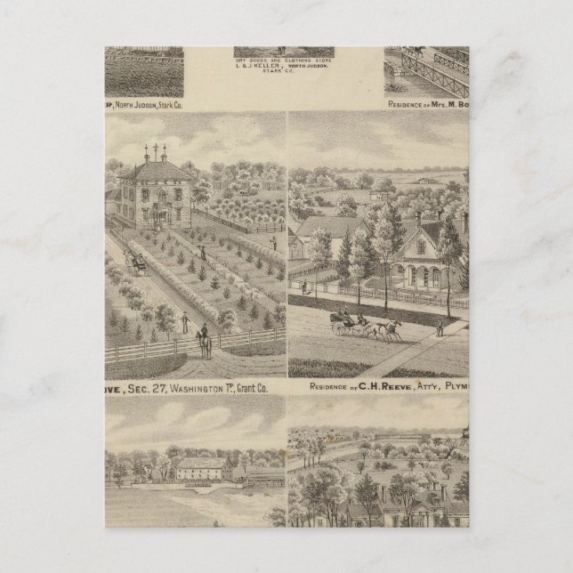 Cartão Postal Residência e moagem de L & J Keller (Frente)