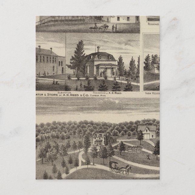 Cartão Postal Residência em Hutchinson, Minnesota (Frente)