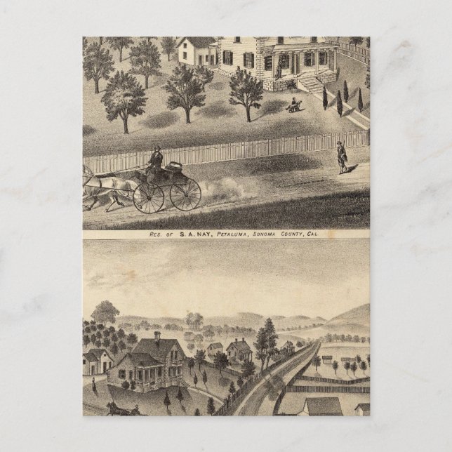 Cartão Postal Residências de SA Nay e DM Winans (Frente)