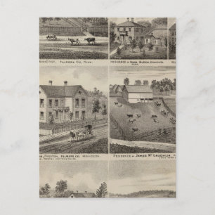Cartão Postal Residências em Amherst e Fillmore, Minnesota