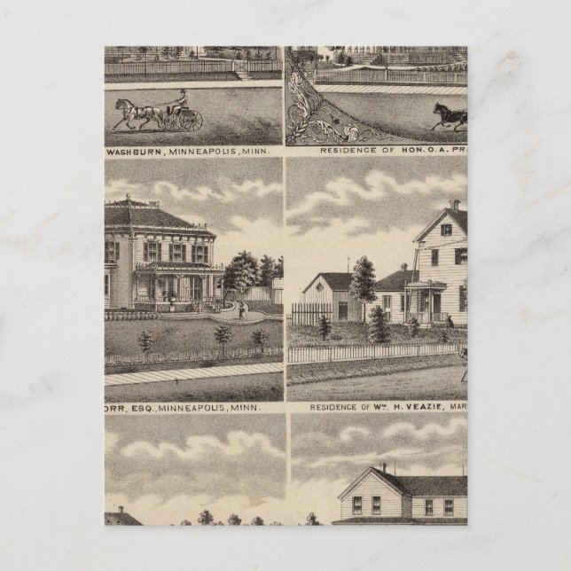 Cartão Postal Residências em Minnesota (Frente)