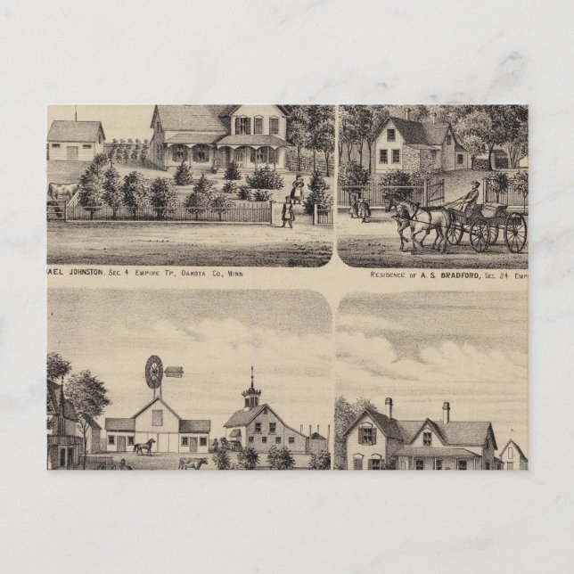 Cartão Postal Residências, Minnesota 3 (Frente)