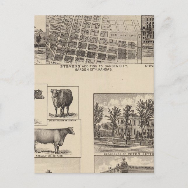 Cartão Postal Residências no Kansas (Frente)