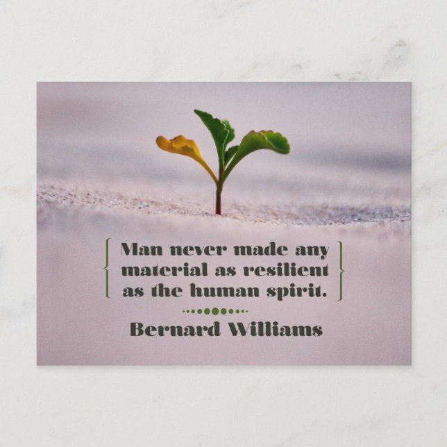 Cartão Postal Resiliente como o Espírito Humano (Frente)