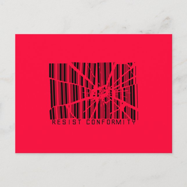 Cartão Postal Resista à Conformidade (Frente)