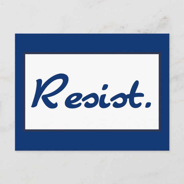 Cartão Postal Resistência à resistência azul (Frente)