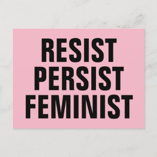 Cartão Postal Resistência à Resistência Feminista Persistente Ro