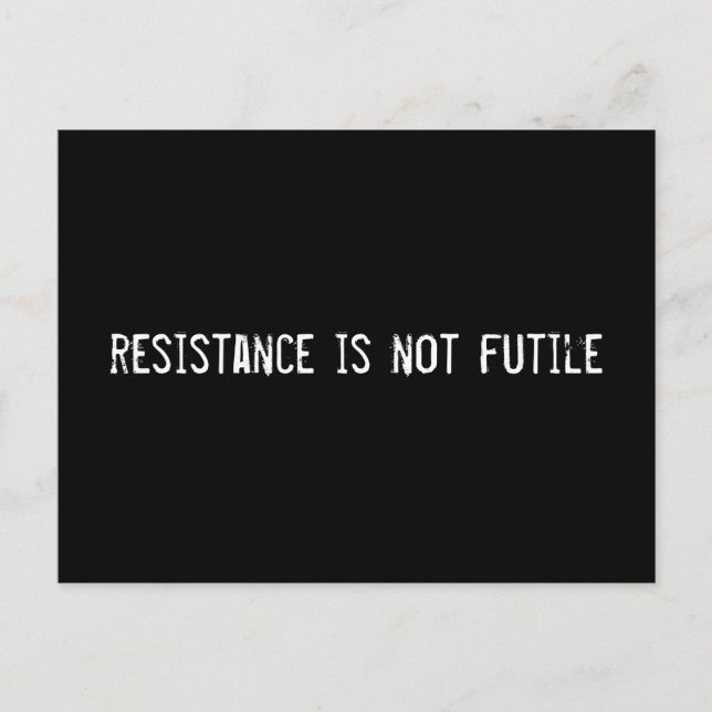 Cartão Postal resistência não é fútil (Frente)