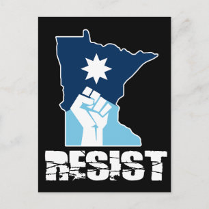 Cartão Postal Resistir Punho Erguido Minnesota