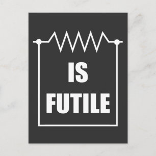 Cartão Postal Resistor é inútil - Presente de engenharia elét