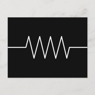 Cartão Postal resistor_preto