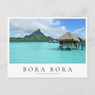 Cartão Postal Resort sobre o mar em Bora Bora, Polinésia Frances