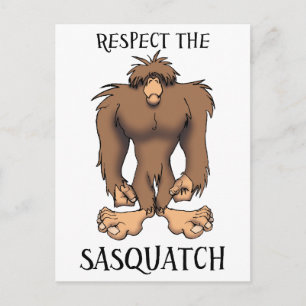 CARTÃO POSTAL RESPEITAR A SASQUATCH