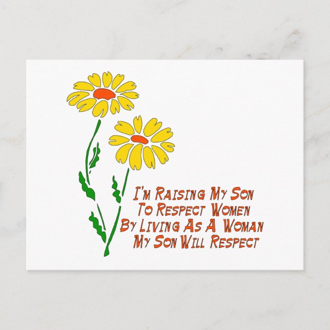 Cartão Postal Respeite as mulheres (Frente)