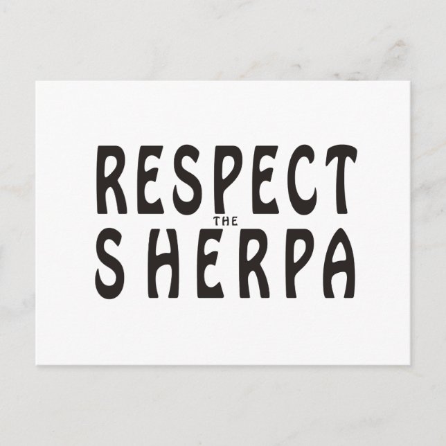 Cartão Postal Respeite O Sherpa (Frente)