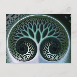 Cartão Postal Respiração Belo Abstrato de Arte