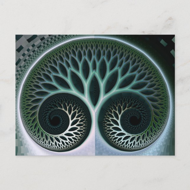 Cartão Postal Respiração Belo Abstrato de arte (Frente)