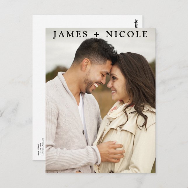 Cartão Postal Resposta R.S.V.P. de Casamento Digitalizável de Có (Frente/Verso)