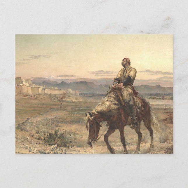 Cartão Postal Restantes De Uma Pintura Do Exército Por Elizabeth (Frente)