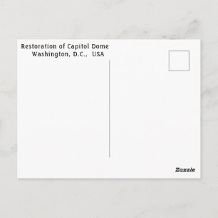 Cartão Postal Restauração do Capitol Dome, Washington, D.C., E