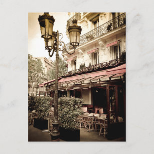 Cartão Postal Restaurante de rua, Paris, França