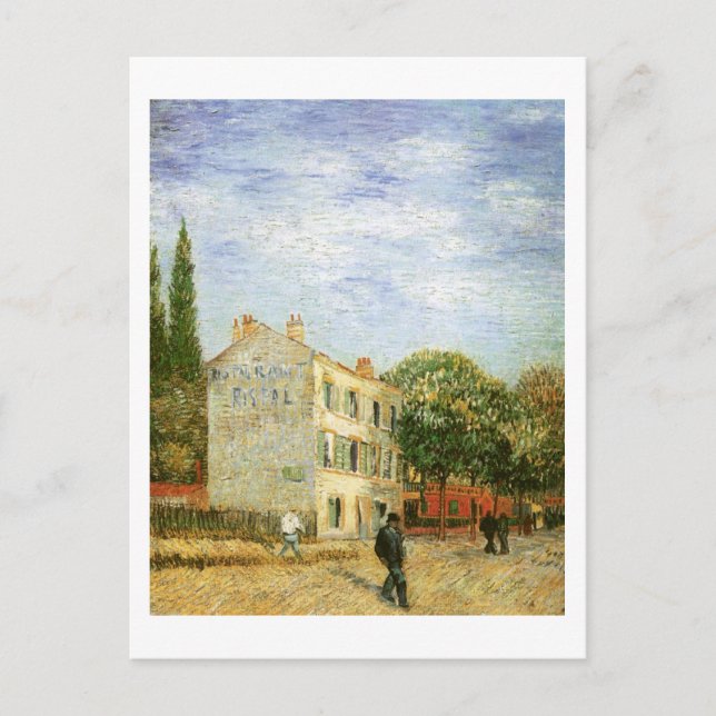 Cartão Postal Restaurante Rispal em Asnières, Van Gogh Fine Art (Frente)