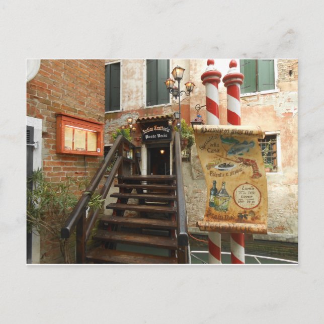 Cartão Postal Restaurante veneziano (Frente)
