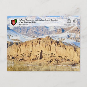 Cartão Postal Restos arqueológicos do Vale de Bamiyan