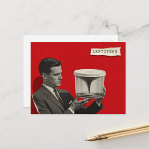 Cartão Postal restos de tornado colagem retro surreal