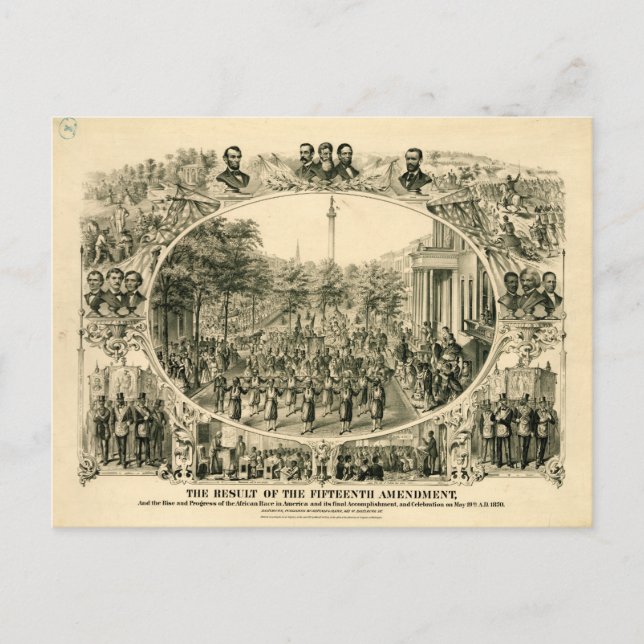 Cartão Postal Resultado da décima quinta alteração (1870) (Frente)