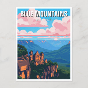 Cartão Postal Resumo de viagem das Montanhas Azuis Austrália