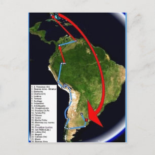 Cartão Postal Resumo Descrição Espa?ol: Mapa da primeira votação