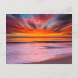 Cartão Postal Resumo do pôr do sol da Praia de Tamarack