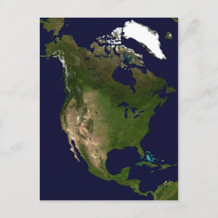 Cartão Postal Resumo Espa?ol: Imagen de sat?lite de Am?rica del