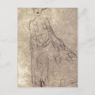 Cartão Postal Resumo Klimt, Gustav Studie f?r das Gem?lde Bildn