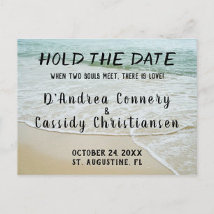 Cartão Postal Reter o Anúncio de Casamento de Data para qualquer