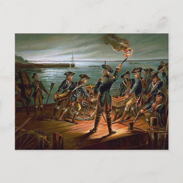 Cartão Postal Retirada de Long Island, 1776 (Frente)