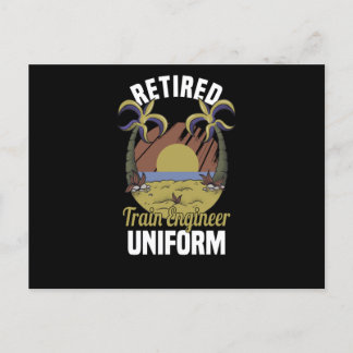 Cartão Postal Retired Railroad Engineer Train Steam Conductor