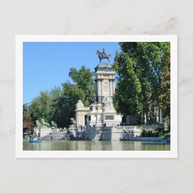 Cartão Postal Retiro Park, Madrid, Espanha (Frente)