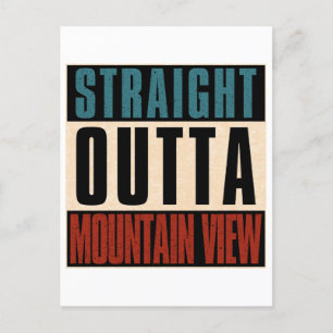 Cartão Postal Reto de Mountain View Califórnia CA