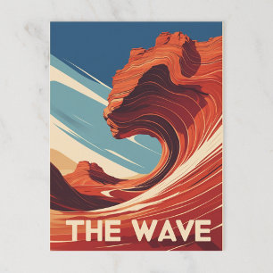 Cartão Postal Retrair O Deserto De Formação De Ondas