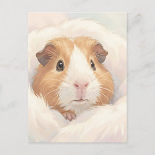 Cartão Postal Retrato Adorável de um Porquinho-da-índia Fofo