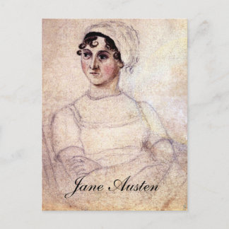 Cartão Postal Retrato antigo de Jane Austen