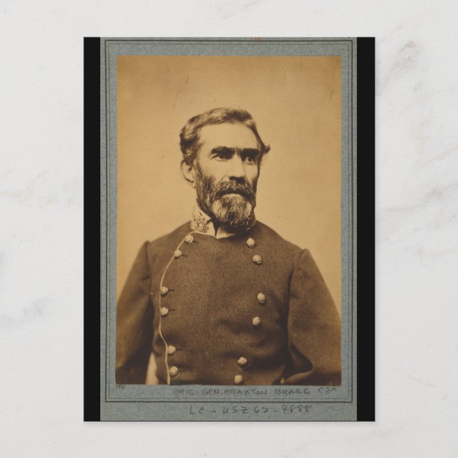 Cartão Postal Retrato Braxton Bragg (entre 1861 e 1865) (Frente)