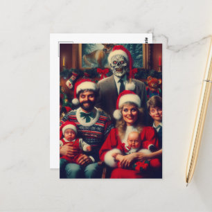 Cartão Postal Retrato da Família de Horrores de Natal