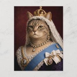Cartão Postal Retrato da Gata Rainha Vitória – Gata Real Vitoria