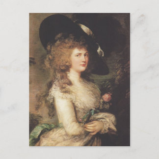 Cartão Postal Retrato da Georgiana por Thomas Gainsborough