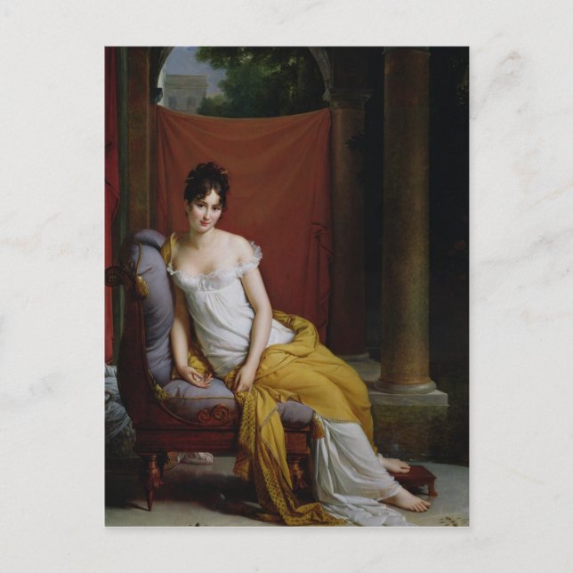 Cartão Postal Retrato da Madame Recamier (Frente)