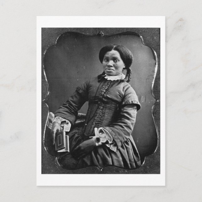 Cartão Postal Retrato da Mulher Afro-Americana ~ 1850 (Frente)