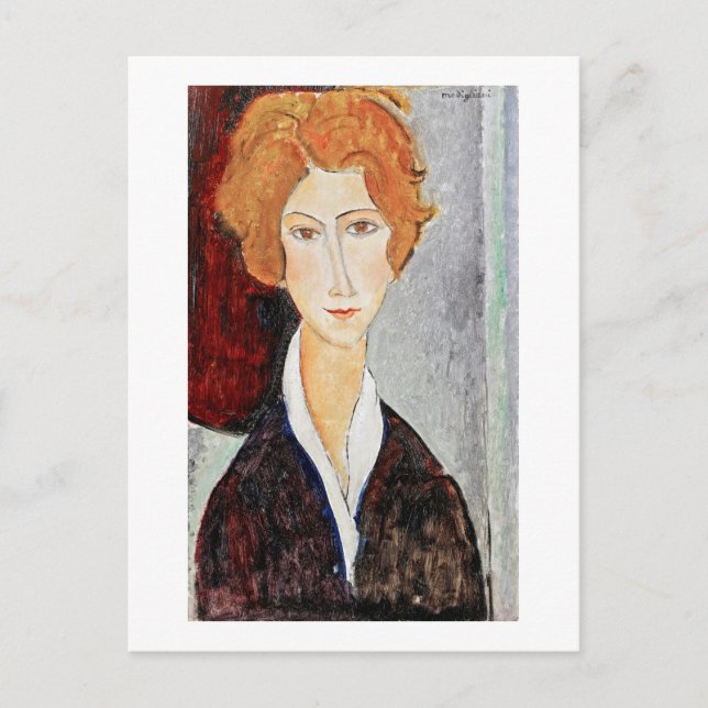 Cartão Postal Retrato da Mulher, Modigliani (Frente)